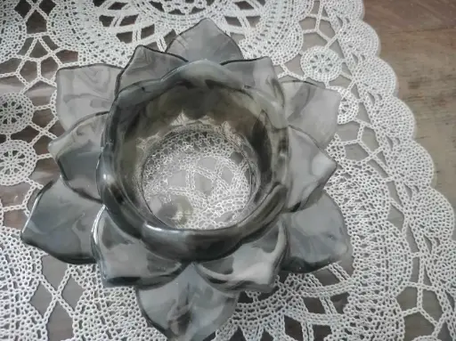 Bougeoir Lotus Etoilé Dégradé Noir